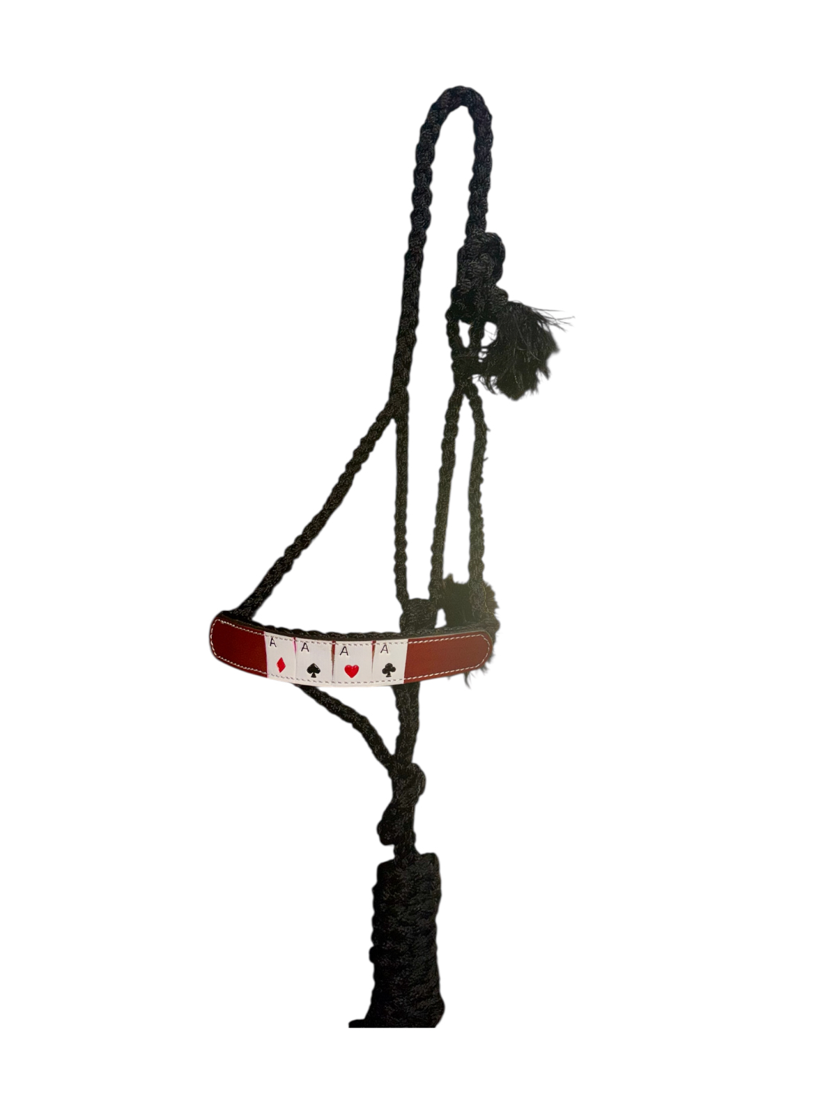 Four of A Kind Woven Black Nylon Mule Tape Halter