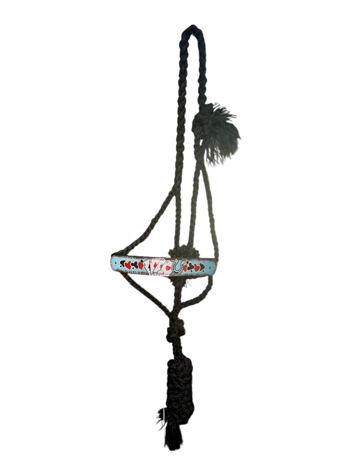 Electric Aces Woven Black Nylon Mule Tape Halter