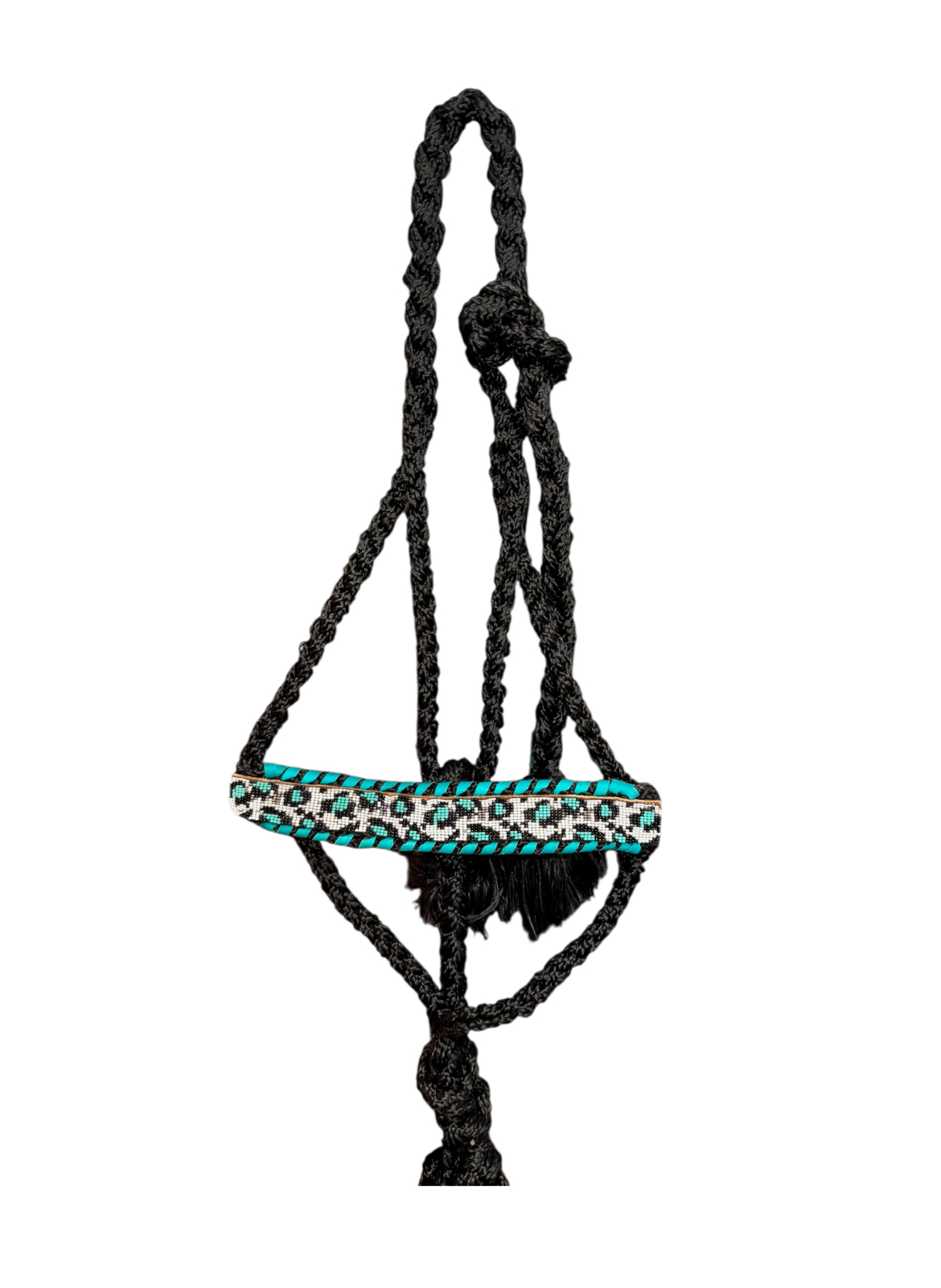 Beaded Leopard Beaded Mule Tape Halter