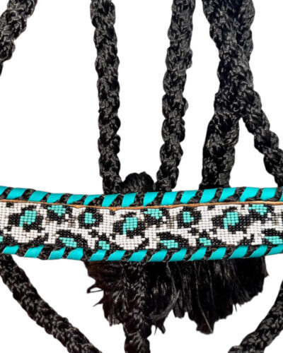 Alternative view of Beaded Leopard Beaded  Mule Tape Halter