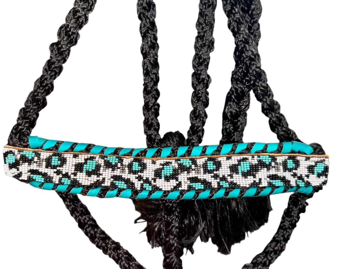 Beaded Leopard Beaded Mule Tape Halter - Image 2