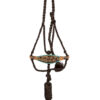 Woven Brown Nylon Mule Tape Halter w/ Tooled Flower Noseband