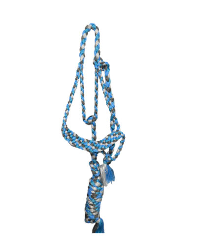Blue Multicolor Braided Mule Tape Halter