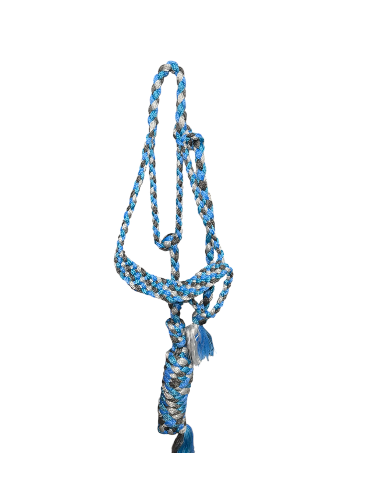 Blue Multicolor Braided Mule Tape Halter