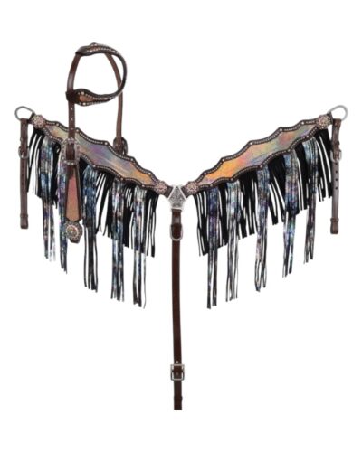 Glittered Glow 1-Ear Headstall & Breastcollar Set