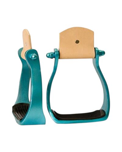 Teal Lightweight Aluminum Stirrups