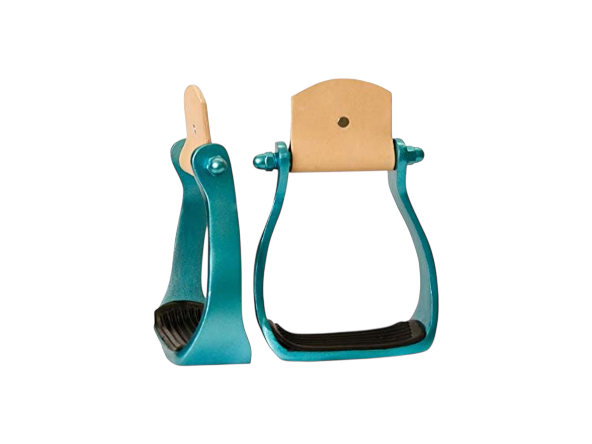 Teal Lightweight Aluminum Stirrups