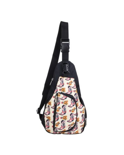 Boots In Bloom Sling Crossbody Backpack