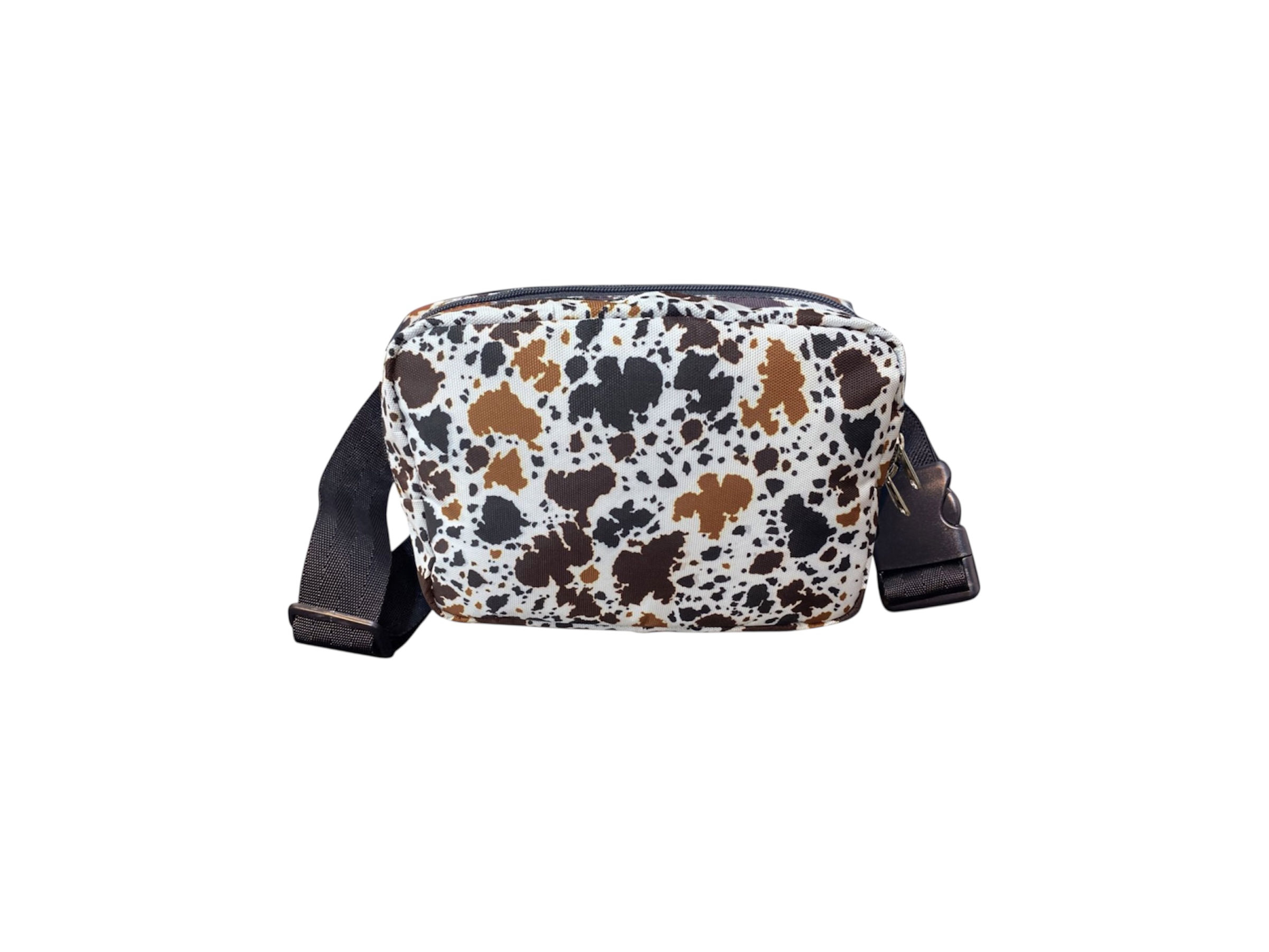 Cow Print Nylon Belt Bag