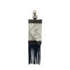 Silver Acid Wash Cowhide Clip Phone Pouch