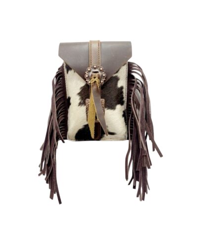 Hair on Cowhide Saddle Bag