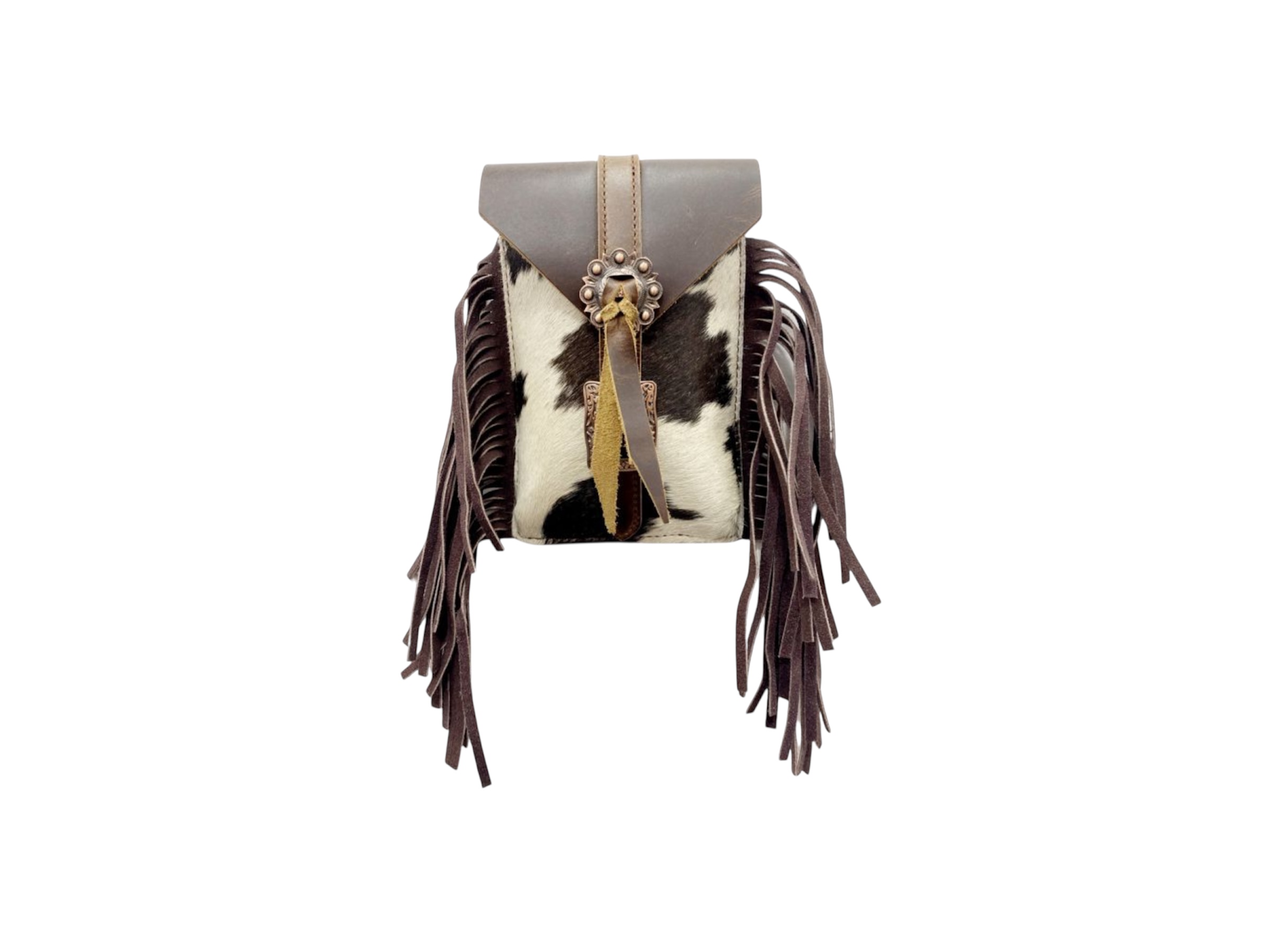 Hair on Cowhide Saddle Bag