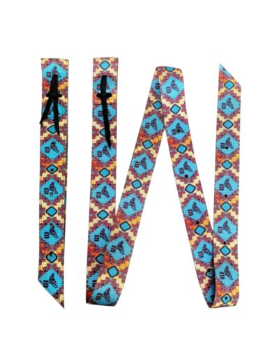 Barrel Racer Print Nylon Off Billet & Tie Strap Set