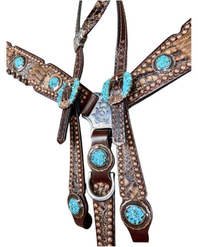Rockn’ Wilsons Brown Gator w/ Turquoise & Twist Fringe - Image 3