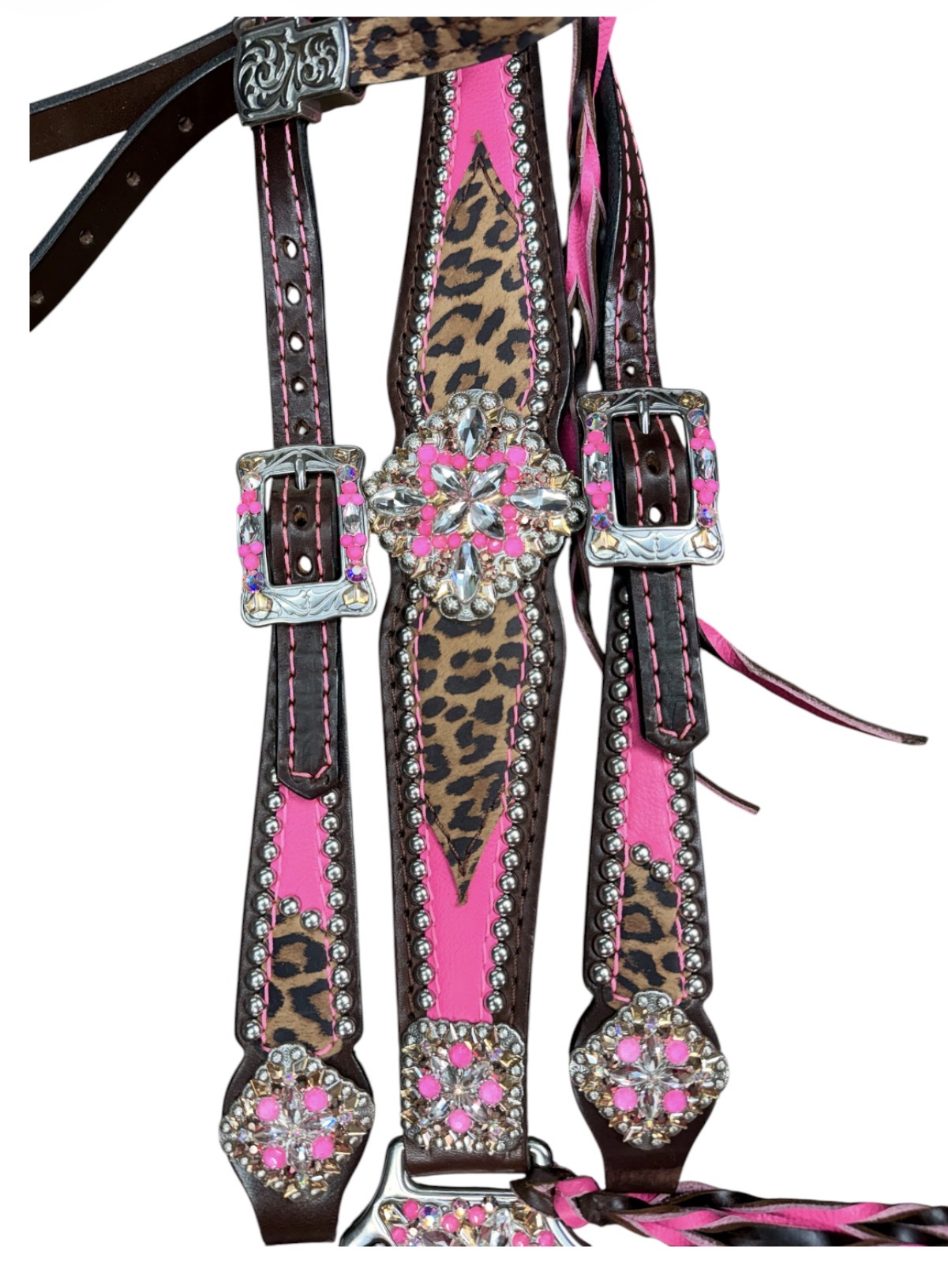 Rockn’ Wilsons Hot Pink & Cheetah w/ XL Conchos - Image 2