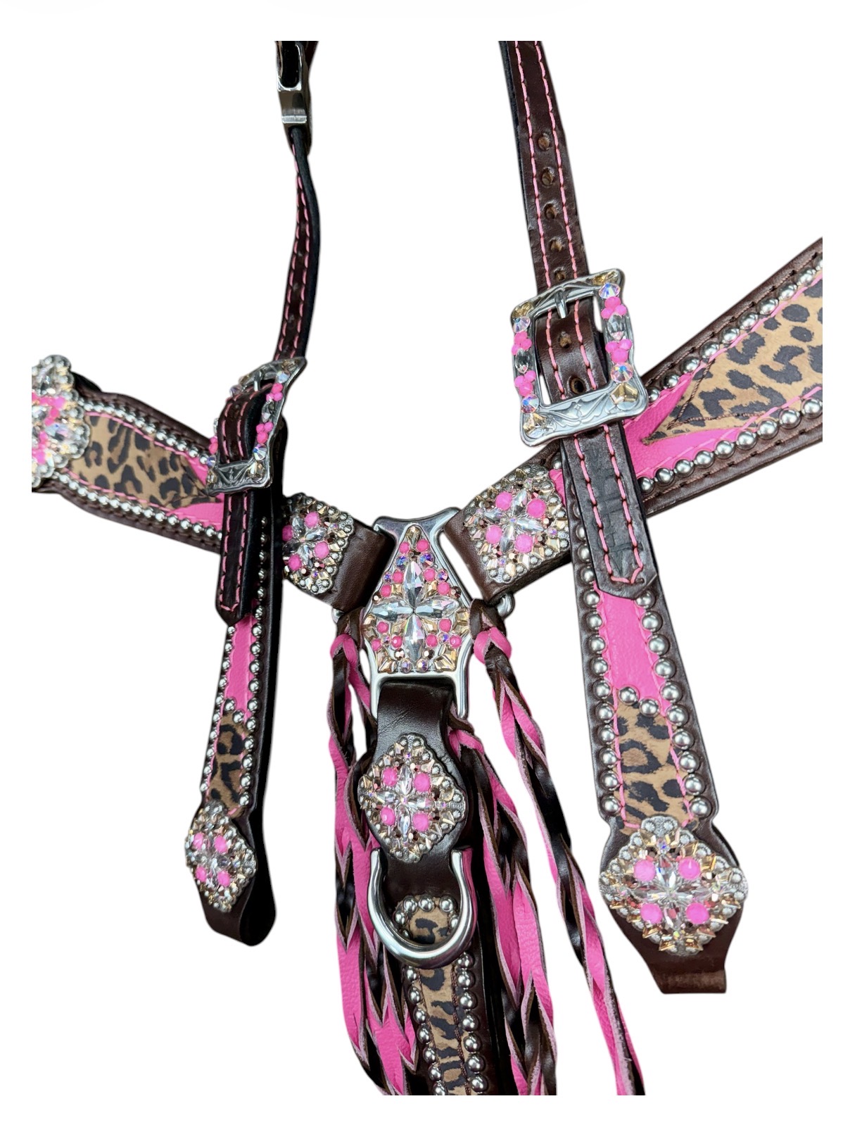 Rockn’ Wilsons Hot Pink & Cheetah w/ XL Conchos - Image 3