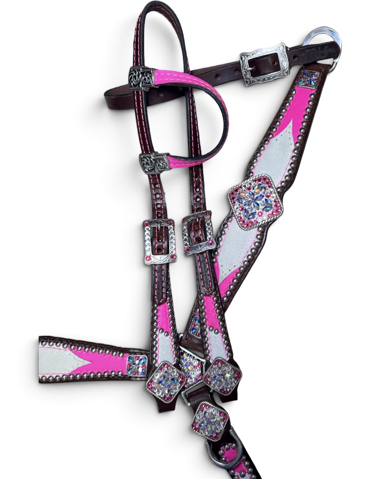 Rockn’ Wilsons Pink & White w/ XL Conchos
