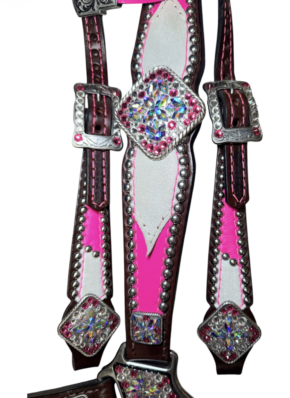 Rockn’ Wilsons Pink & White w/ XL Conchos - Image 2