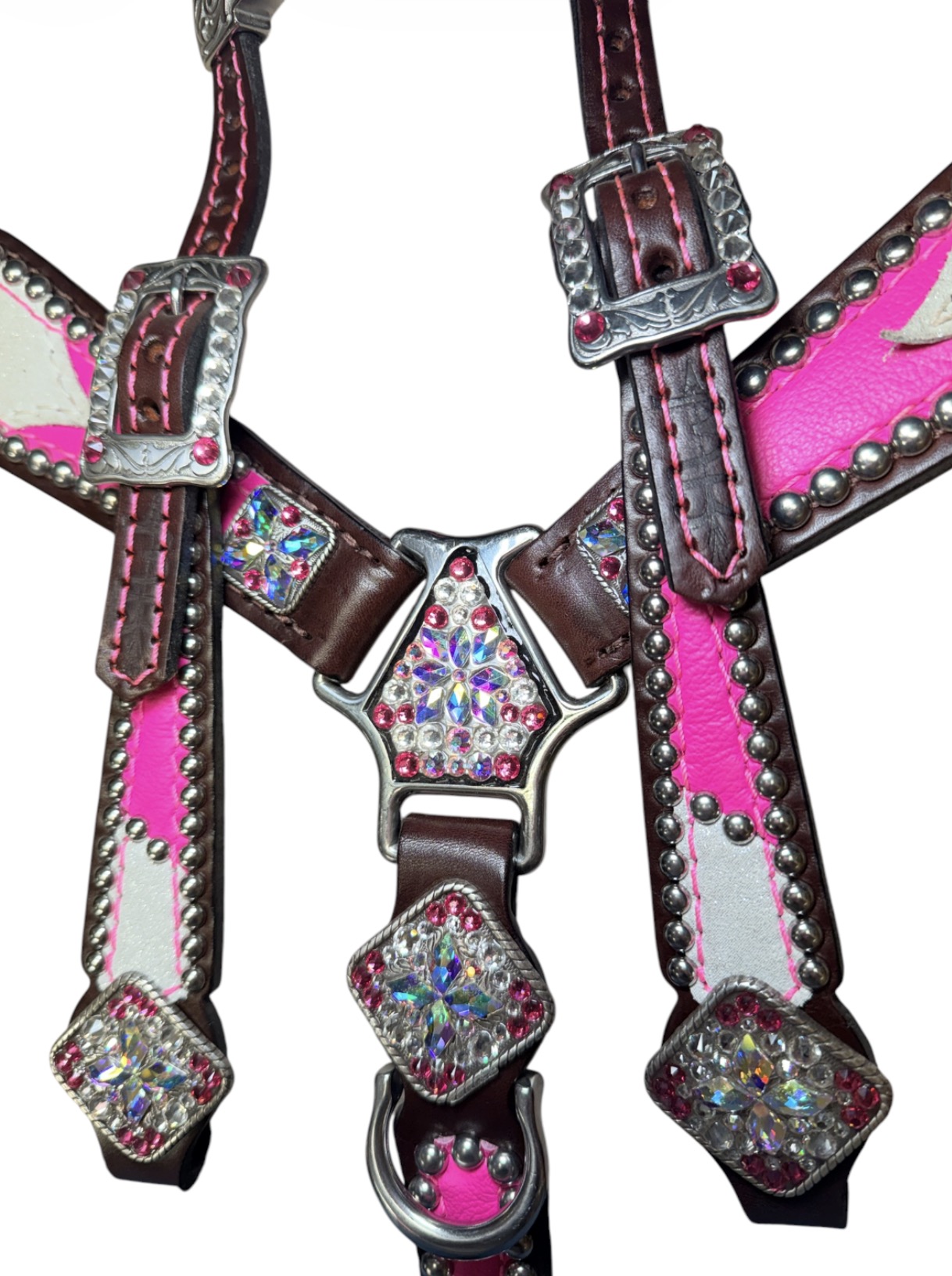 Rockn’ Wilsons Pink & White w/ XL Conchos - Image 3