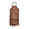 Circle Y Tooled Leather Keychain