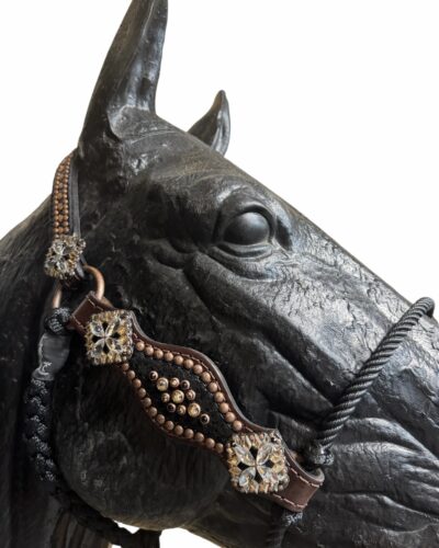 Alternative view of Rockn’ Wilsons Black Cheetah Lariat Rope Halter