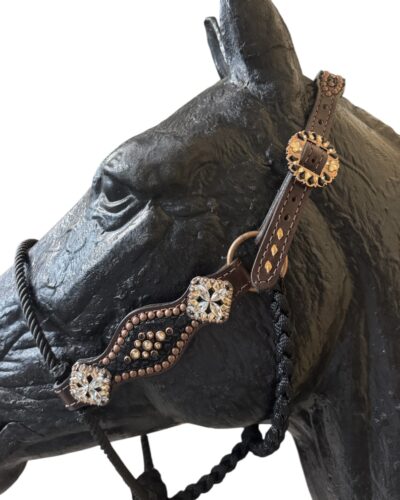 Rockn’ Wilsons Black Cheetah Lariat Rope Halter - Image 3