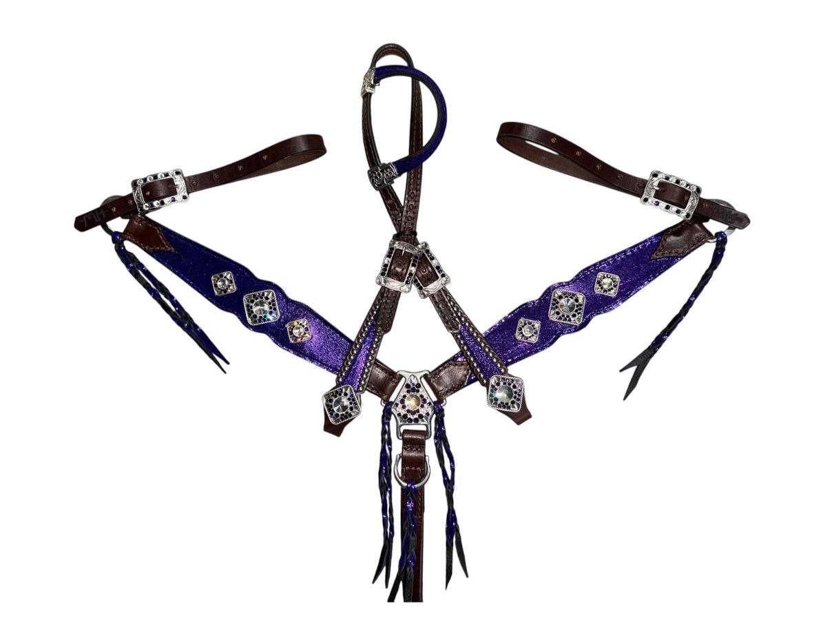 Rockn’ Wilsons Purple w/ Rope Edge Conchos