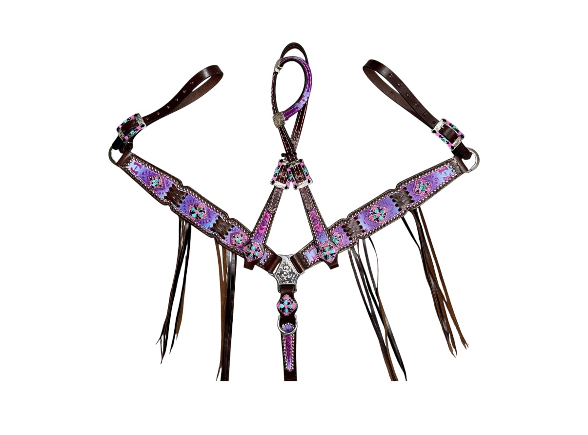 Rockn’ Wilsons Pink & Purple Aztec w/ Fringe