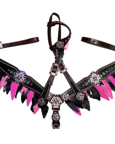 Rockn’ Wilsons Black Cheetah & Hot Pink w/ Feathers