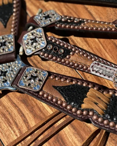 Rockn’ Wilsons Black Cheetah & Cross Stitching w/ Fringe - Image 3