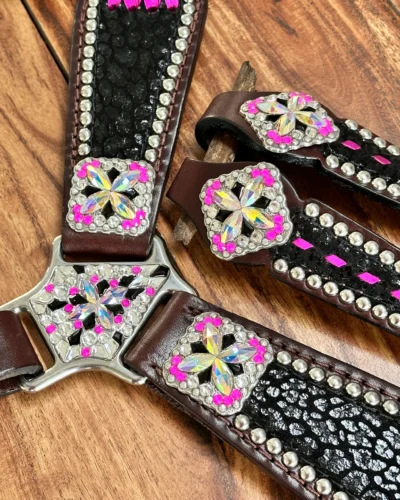 Rockn’ Wilsons Black Cheetah w/ Pink Cross Stitching - Image 6