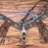 Rockn’ Wilsons Brown Gator w/ Turquoise & Twist Fringe