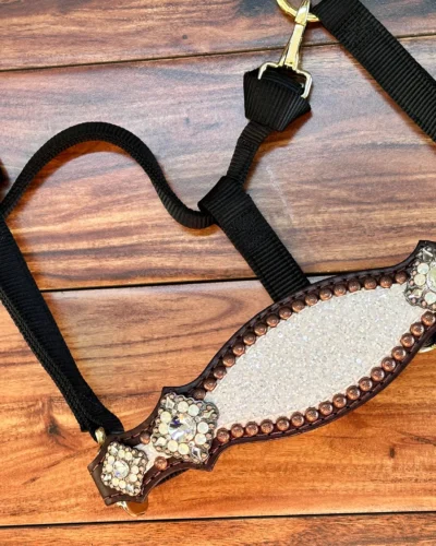 Rockn’ Wilsons White Chunky Glitter Bronc Halter