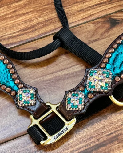Alternative view of Rockn’ Wilsons Turquoise Mystic Bronc Halter
