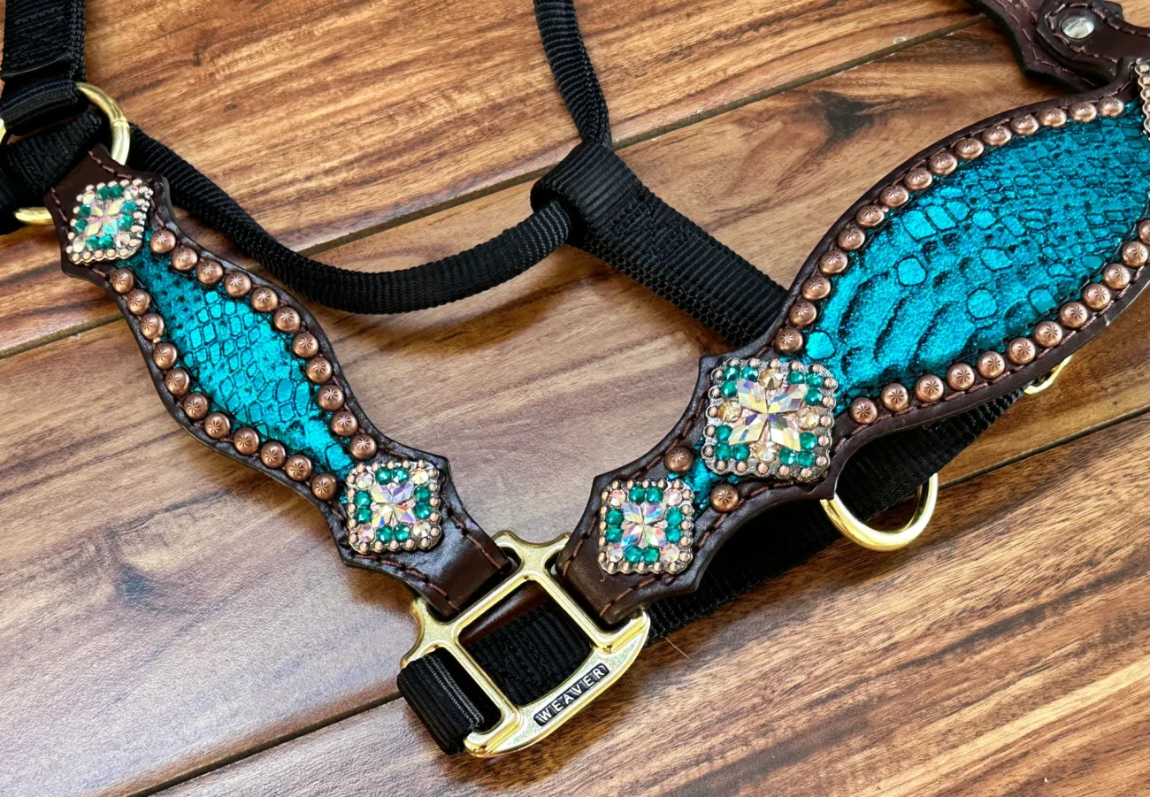 Rockn’ Wilsons Turquoise Mystic Bronc Halter - Image 2