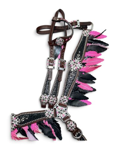 Rockn’ Wilsons Black Cheetah & Hot Pink w/ Feathers