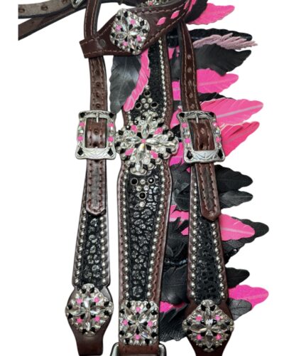 Alternative view of Rockn’ Wilsons Black Cheetah & Hot Pink w/ Feathers
