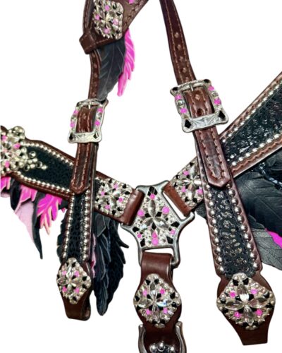 Rockn’ Wilsons Black Cheetah & Hot Pink w/ Feathers - Image 3