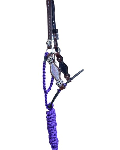 Rockn’ Wilsons Purple Shimmer Lariat Rope Halter