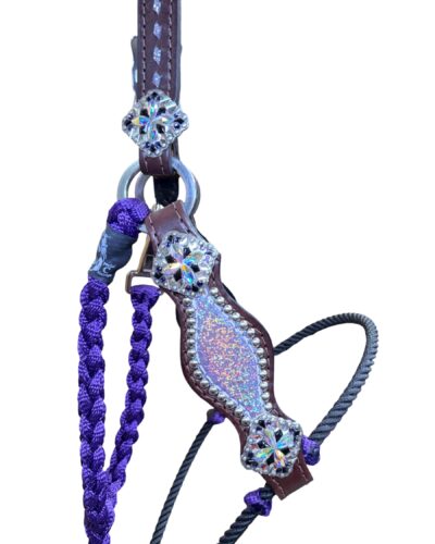 Alternative view of Rockn’ Wilsons Purple Shimmer Lariat Rope Halter