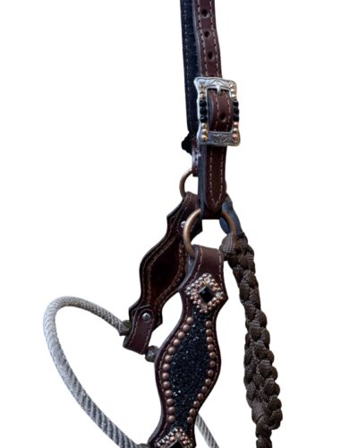 Alternative view of Rockn’ Wilsons Chunky Black Glitter Lariat Rope Halter