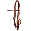 Heavy Oiled Harness Leather Browband Headstall w /Quick Change Bit Ends