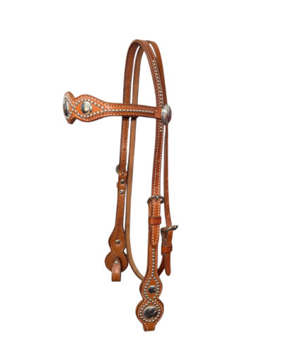 Billy Cook Silver Dotted Browband Headstall