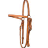 Medium Oil Leather Browband w/ Free Swinging Cheeks