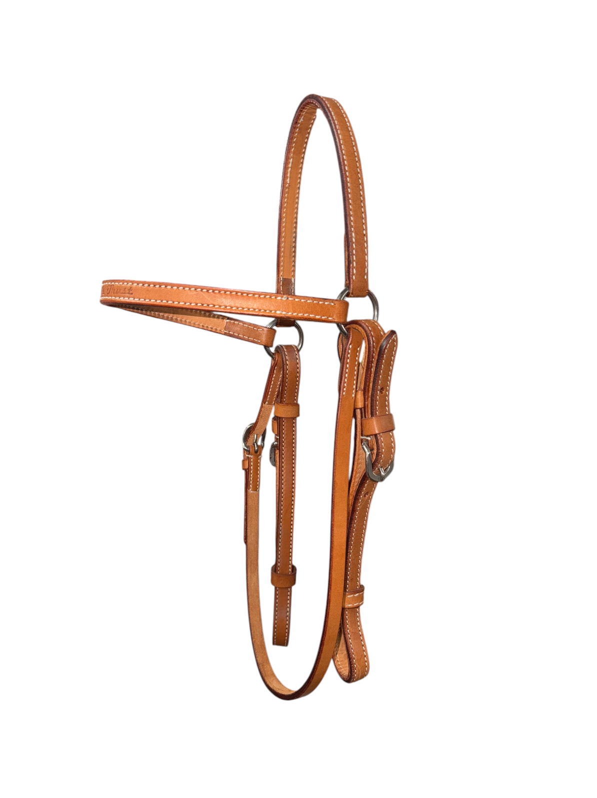 Medium Oil Leather Browband w/ Free Swinging Cheeks