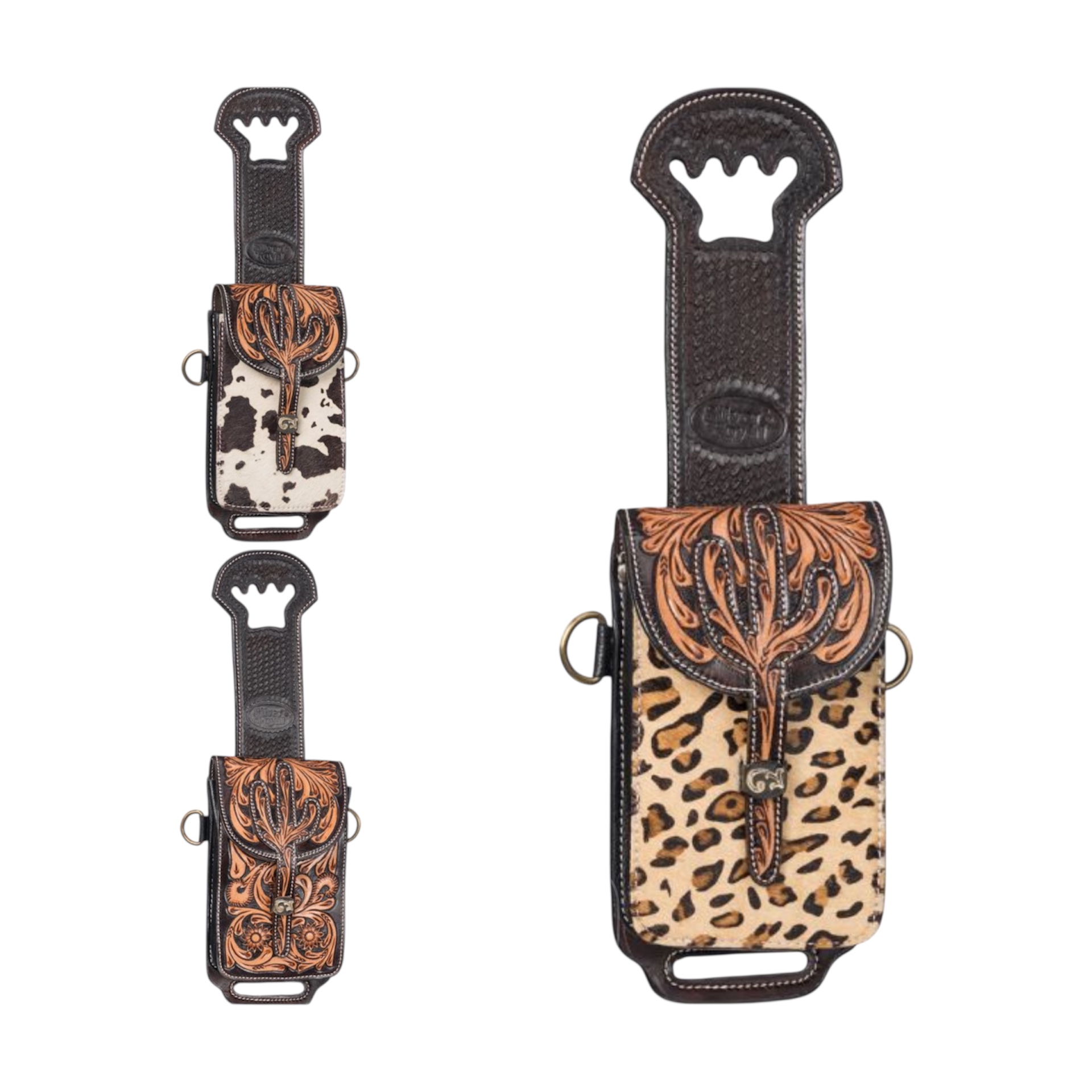 Leather Rear Cinch/Horn Bag
