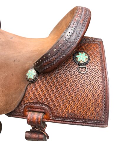 Used 14’’ Double J Pozzi Pro Wide Tree Barrel Saddle - Image 3