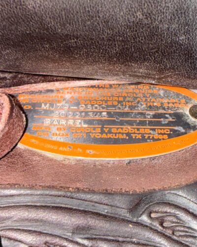 Used 16’’ Circle Y Martha Josey Ultimate Cash Hardseat Barrel Saddle - Image 9