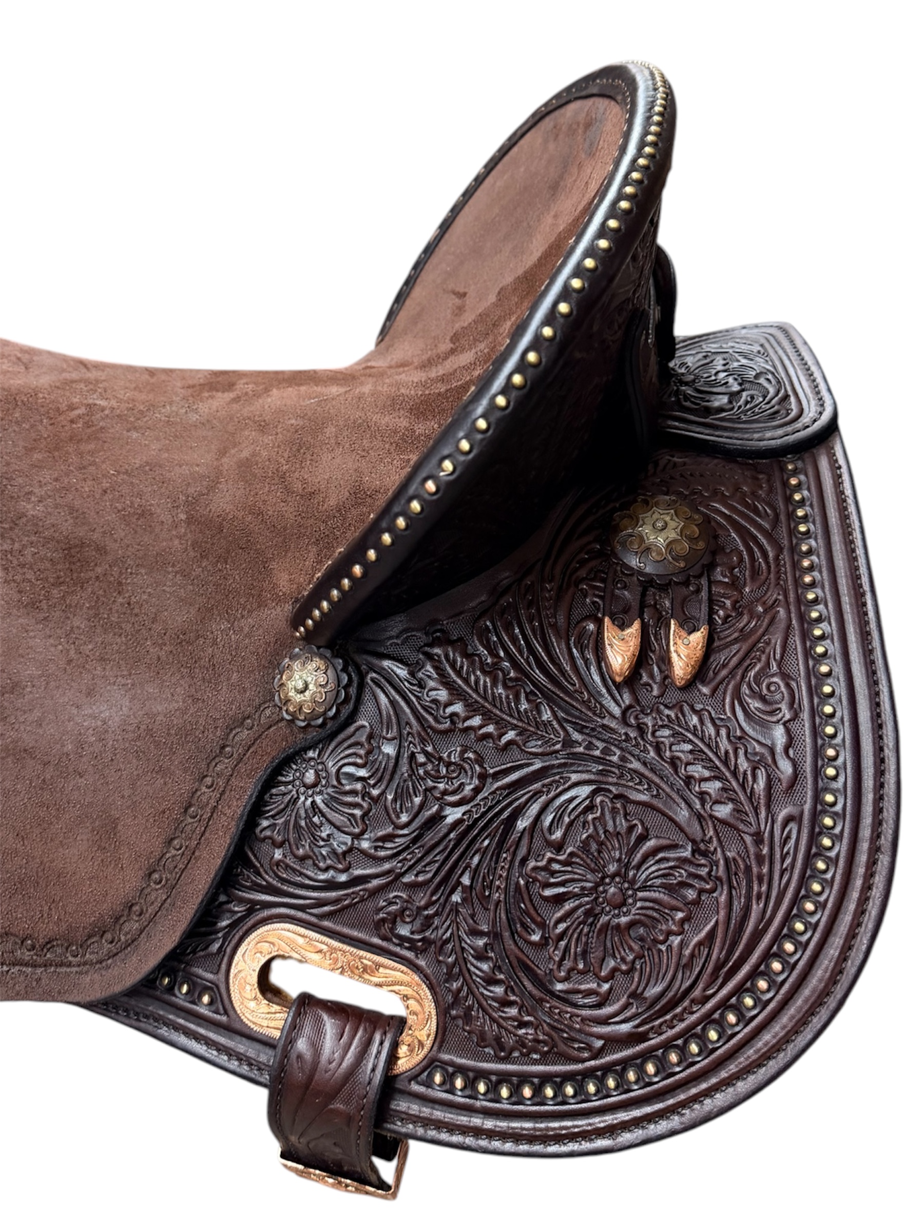Used 16’’ Circle Y Martha Josey Ultimate Cash Hardseat Barrel Saddle - Image 2