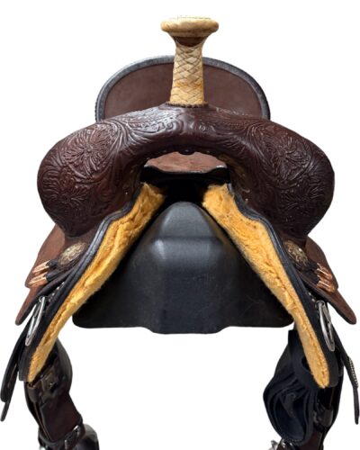 Used 16’’ Circle Y Martha Josey Ultimate Cash Hardseat Barrel Saddle - Image 6